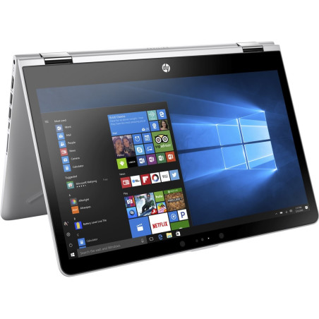 HP Pav x360 i3-7100U 14" 4GB 500GB W10H Touch Silv