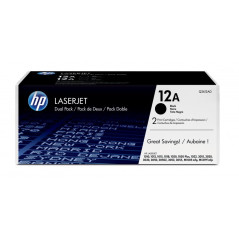 Cartouche de toner HP 12A 2-pack LaserJet Cartridge Noir (Q2612AF)