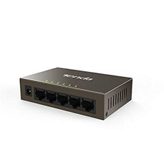 Switch Ethernet 5 port 10/100Mbps commutateurs réseaux mini, boitier métal, Gris