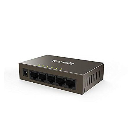 Switch Ethernet 5 port 10/100Mbps commutateurs réseaux mini, boitier métal, Gris