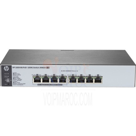HP J9982A - Switch HPE 1820 8G PoE+ (65W) 4 ports 10/100/1000 PoE+ 4 ports 10/100/1000