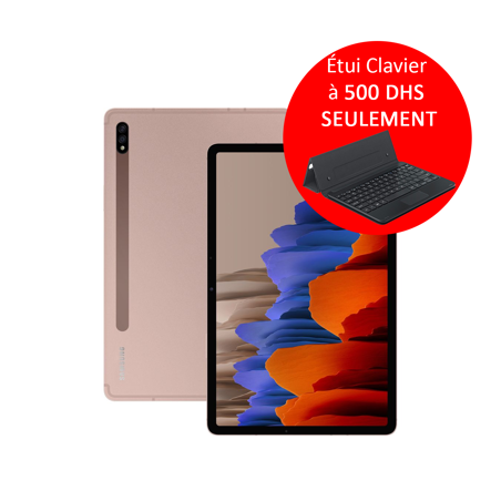 Samsung Tablette tab S7+ 12,4 " Octa Core 8Go 256Go Android 4G 8 Mp 13 Mp bronze.