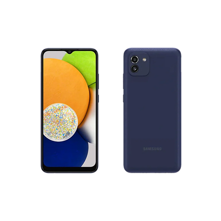 SAMSUNG Smartphone A03 Bleu 6.5" Octa Core 4Go 128Go Android 4G Dual Sim 5 Mpx 48 Mpx 2 Mpx 12M.