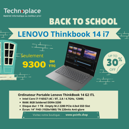 Ordinateur Portable Lenovo ThinkBook 14 G2 ITL Intel Core i7-1165G7