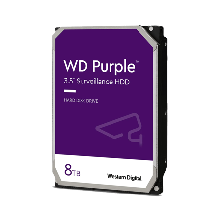 Western Digital Purple Disque Dur Interne d'enregistrement video surveillance 3,5" 8To 12M.