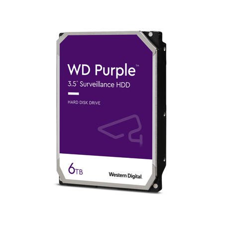Western Digital Purple Disque Dur Interne d'enregistrement video surveillance 3,5" 6To 12M.