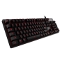 LOGITECH G413 Corded Mechanical Gaming Keyboard - CARBON - FRA - USB (920-008305)