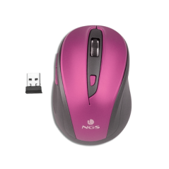NGS WIRELESS OPTICAL MOUSE WITH SILENT BUTTONS. PURPLE COLOR 12M.