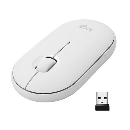 LOGITECH Pebble M350 Wireless Mouse - OFF-WHITE - EMEA 12M (910-005716)