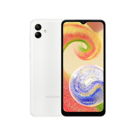 SAMSUNG Smartphone A04 White 65" Octa Core 4Go 64Go Android 4G 5Mp 50Mp 2Mp 12M
 (Référence SM-A045FZWGMWD)