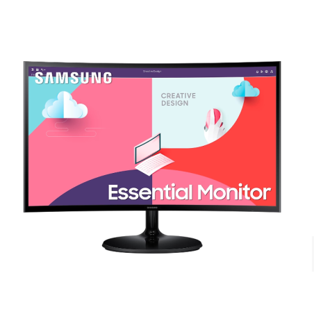 SAMSUNG Moniteur Gamme S 27 pouces CUrved serie 3 1920*1080 75 Hz Tps 4ms 1 HDMI Headphone 12M.