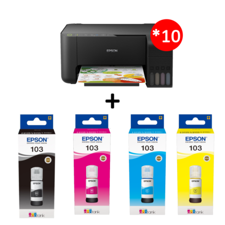 Epson Jet d'encre L3150 Couleur MFP 3en1 A4 Réseau Wifi + JEUX 103
 (DS5709)