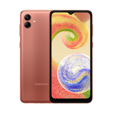 SAMSUNG Smartphone A04 Copper 65" Octa Core 4Go 64Go Android 4G 5Mp 50Mp 2Mp 12M
 (SM-A045FZCGMWD)