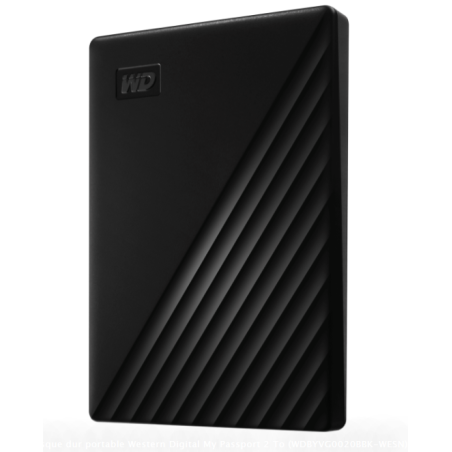 WESTERN DIGITAL Disque Dur Portable My Passport 1TB Noir HDD (WDBYVG0010BBK)