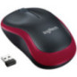 LOGITECH Wireless Mouse M185 Red, WER Occident Pack (910-002237)