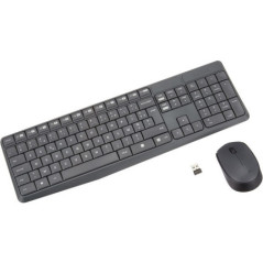 Logitech® MK235 Wireless Keyboard and Mouse - GREYFRA - 24GHZ - N/A - CENTRAL - (GREY KEYS GREY BTM
 (920-007907)