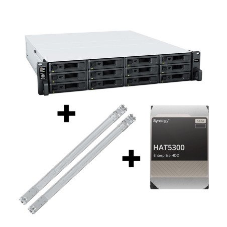Promo SYNOLOGY RackStation RS2421plus 36M+4 Disques dur Synology 4TB SATA 3,5''+Rail kit RKS-02 (DS5590)