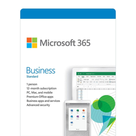 Microsoft M365 Bus Standard Retail French Subscr 1YR Africa Only Medialess P8 (KLQ-00667)