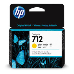 HP 712 29ml Yellow Ink Cartridge T630/T230
 (Référence 3ED69A)