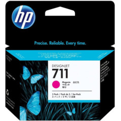 HP 711 3-pack 29ml Magt DesignJet Ink Cartridges HP DESIGNJET T520 /T120
 (Référence CZ135A)