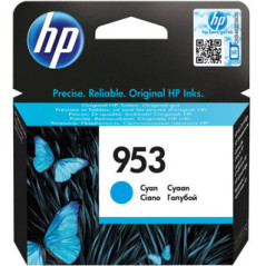 HP 953 Cyan Original Ink CartridgeHP Offjet 8210/8218/871x/8720/8725/8730/8740/8745 (Référence F6U12AE)