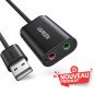 Ugreen Adaptateur USB-A to 3 5mm audio Stereo Noir (30724)