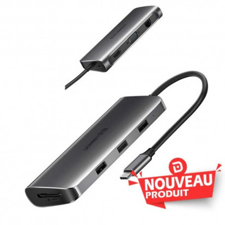 Ugreen Station d accueil USB-C 8 en 1 (40873)