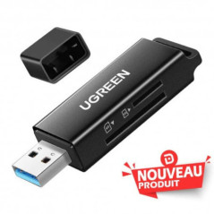 Ugreen Lecteur carte mémoire SD TF USB 3.0 Noir (40752)