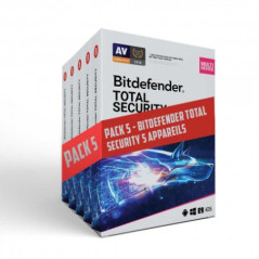 Pack 5 - Bitdefender Total Security 5 appareils 1a (BD_TS_5_12 PACK 5)