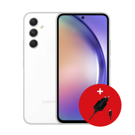 SAMSUNG Smartphone A54 Awesome white 64" Exynos 8Go 128Go Android 5G DS 32Mpx50Mpx12Mpx5Mpx 12M
 (Référence SM-A546EZWCMWD)