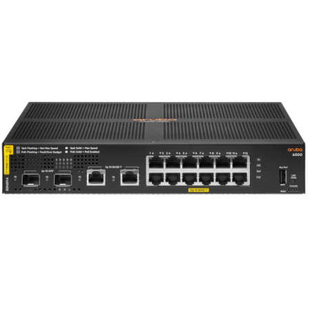 HP Aruba 6000 12G Class4 PoE 2G/2SFP 139W Switch 36M (R8N89A)