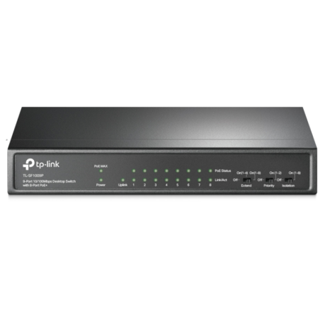 Tplink Switch de bureau 9 ports 10/100 Mbps avec PoE + 8 ports (TL-SF1009P)