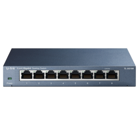 Tplink Switch de bureau 8 ports Gigabit - Boîtier métal (TL-SG108)