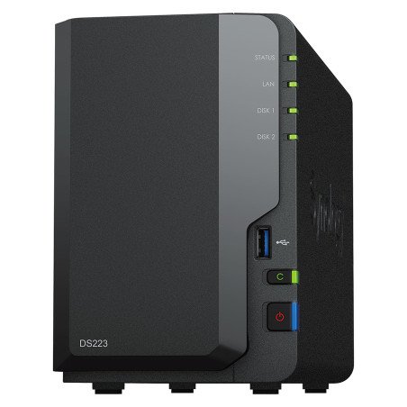 SYNOLOGY DiskStation DS223 2Bay Realtek RTD1619B 4cores 2GB 1xRJ45 24M (DS223)