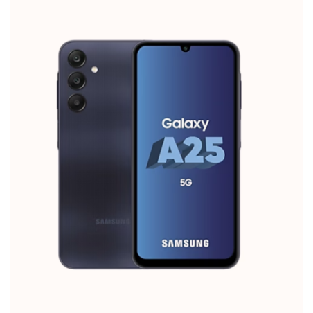 SAMSUNG Smartphone A25 Blue black 6.5" Exynos 1280 6Go 128Go Android 5G DS 13Mpx 50Mpx 8Mpx 2Mpx 12M(SM-A256EZKDMWD)