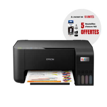 Epson 10 Jet d'encre L3210 MFP 3en1 Couleur A4 +5 bouteille 103 BLACK (Référence DS5876)