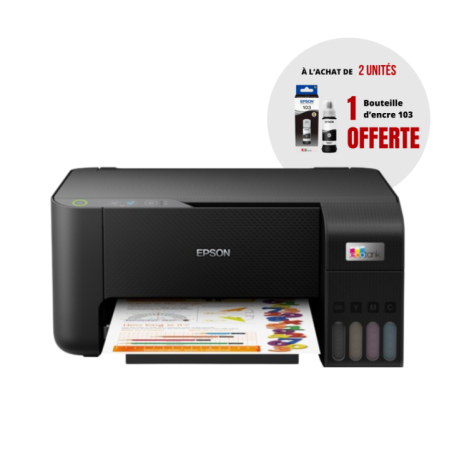 Epson 2 Jet d'encre L3210 MFP 3en1 Couleur A4 +1 bouteille 103 BLACK (Référence DS5878)