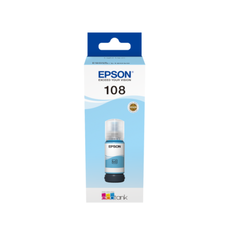 EPSON 108 EcoTank Light Cyan ink bottle pour L8050
 (Référence C13T09C54A)