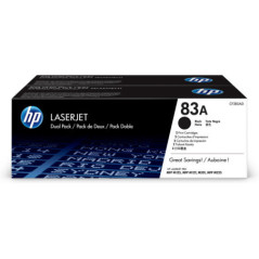HP 83A 2-pack Black Original LaserJet Toner Cartri (Référence CF283AF)