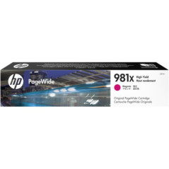 HP 981X High Yield Magenta Orig PageWide CartridgeHP PageWide 556/586
 (Référence L0R10A)