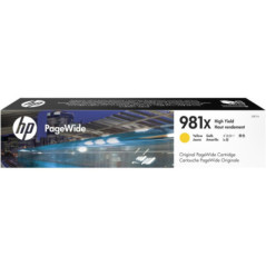 HP 981X High Yield Yellow Origi PageWide CartridgeHP PageWide 556/586 (Référence L0R11A)