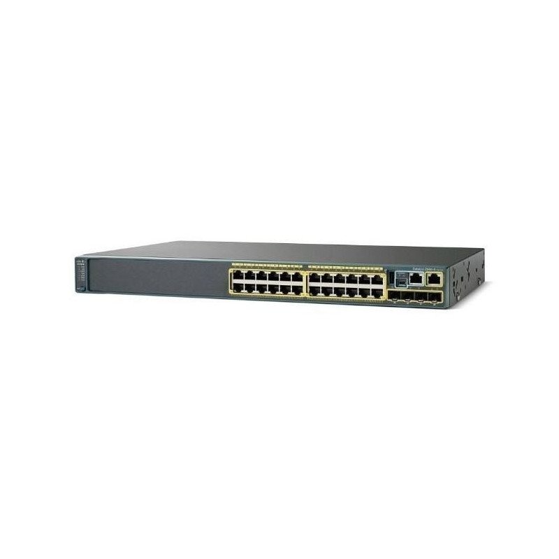 Switch Catalyst WS-C2960S-48TS-L, 48 x 10/100/1000 Ports  - 4 x SFP - LAN Base kit de montage inclus (Reconditionné)