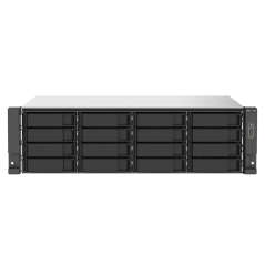 serveur de stockage NAS Rack (3 U) Ryzen Embedded V1500B 16 Go DDR4 0 To QNAP QTS Noir, Gris (TS-1673AU-RP-16G)
