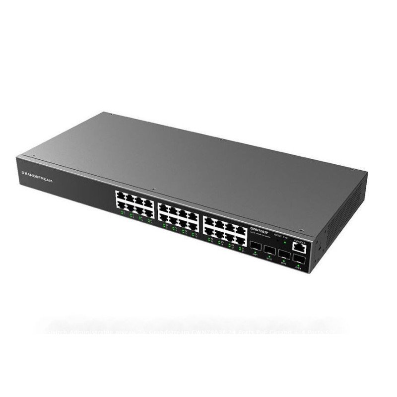 Switch Administrable niveau 2+ Grandstream GWN7803P 24 Ports PoE Gigabit + 4 Ports SFP (GWN7803P) Switch Administrable niveau 2+ Grandstream GWN7803P 24 Ports PoE Gigabit + 4 Ports SFP (GWN7803P)