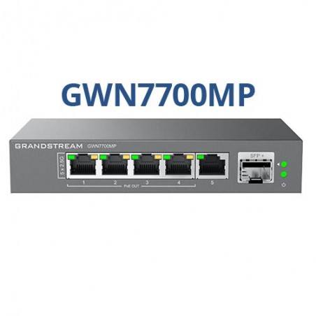 Switch Multi-Gigabit 2.5G PoE+ 5 Ports + 1 SFP+ Grandstream GWN7700MP