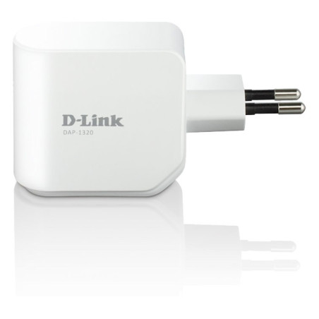 D-Link Wireless N300 Universal Range Extender, Wall Plug Design, one touch configuration. EU Plug