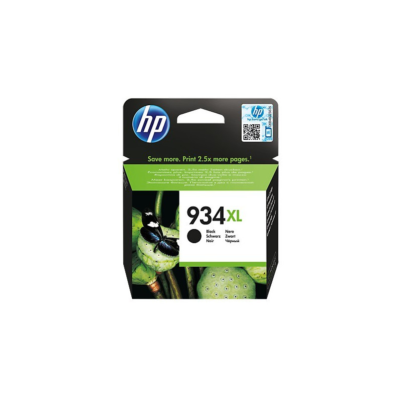 Cartouche d'encre noire grande capacité authentique HP 934XL (C2P23AE)