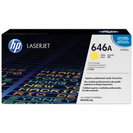 Cartouche de toner jaune HP LaserJet 646A (CF032A)