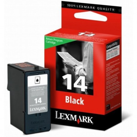 Cartouche d'encre Lexmark Return Programme noir N 14 (18C2090E)