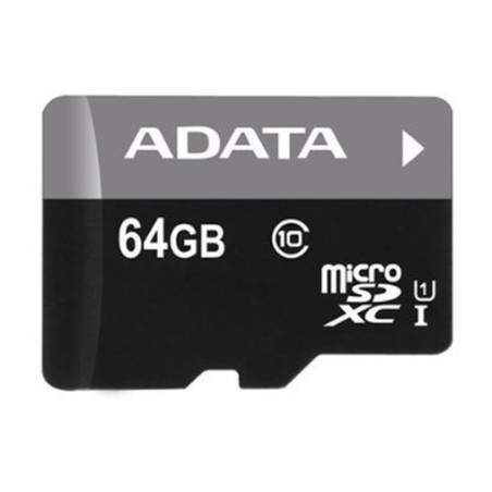 AUSDX64GUICL10 -RA1 MICRO SD CARD ADATA 64 GB AVEC ADAPTATEUR CLASS 10  